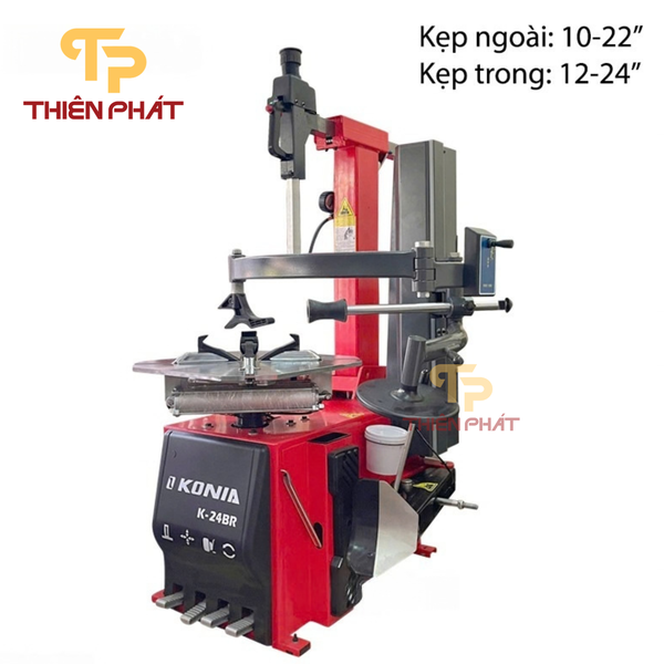 Máy tháo lốp ô tô cần gật gù, kèm bộ hỗ trợ Konia K-24BR - 10-22 Inch