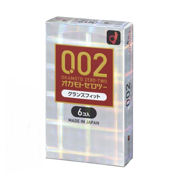 Bao cao su siêu mỏng Okamoto Zero Two 0.02mm 6 cái - Thiết kế danbo