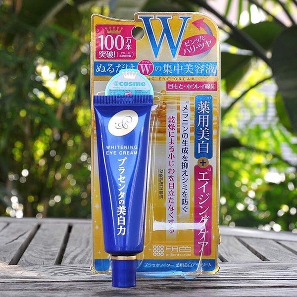 Kem dưỡng mắt Meishoku Whitening Eye Cream trị thâm và nhăn mắt 30g - Mẫu mới 2025