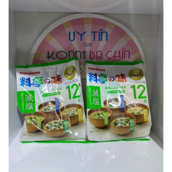 Soup Miso Marukome 4 Vị Ăn Liền Ít Muối (12 gói nhỏ)