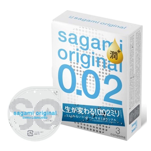 Bao cao su Sagami Original 0.02mm - hộp 3 chiếc