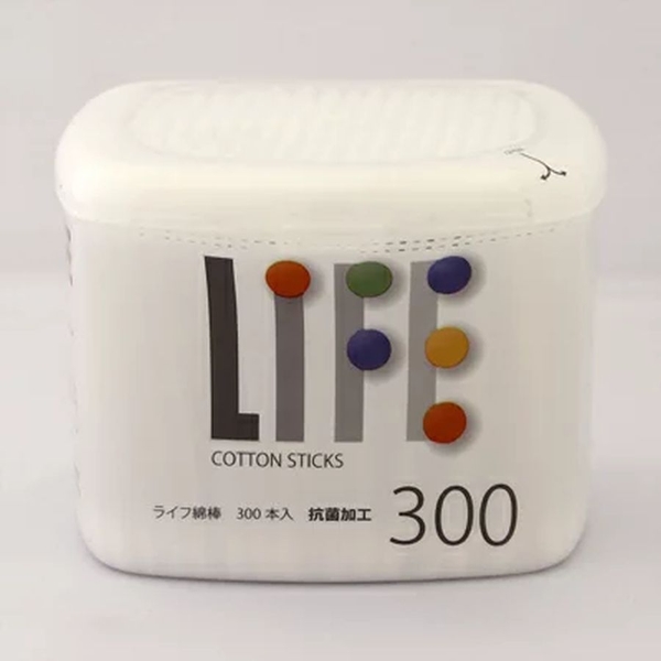 Tăm bông Life spiral đầu tròn 300 chiếc