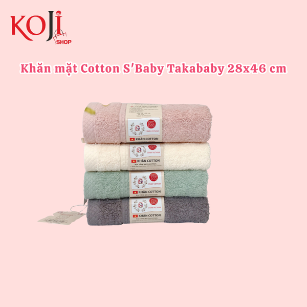 Khăn mặt Cotton S'Baby Takababy 28x46 cm