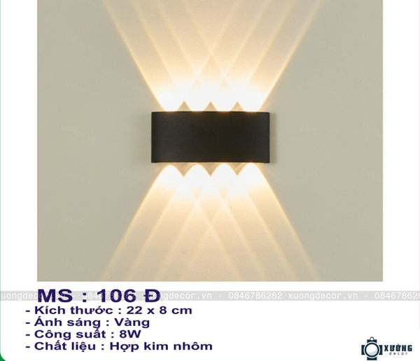 Đèn ốp tường GMN106 Đen