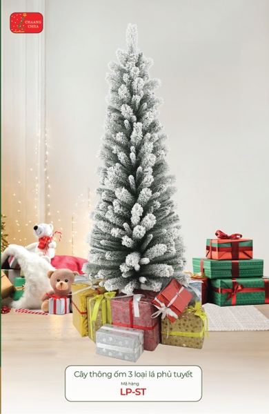 Cây thông ốm 3 loại lá phủ tuyết 180 cm - mã LP-ST-6 | Xưởng Decor