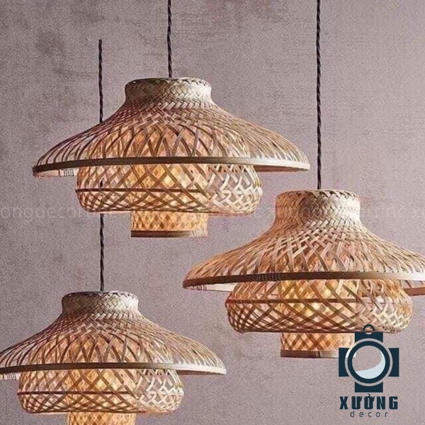 Đèn thả mây tre mã 48