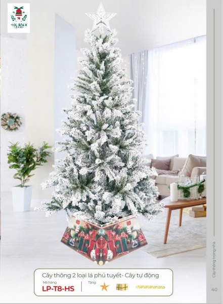 CÂY THÔNG 2 LOẠI LÁ PHỦ TUYẾT - CÂY TỰ ĐỘNG