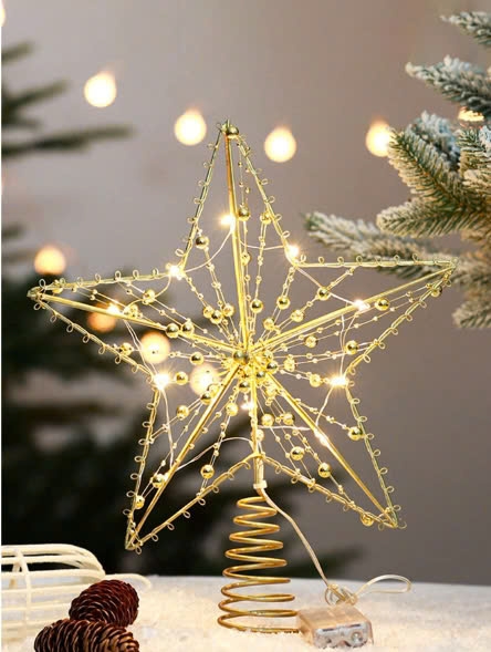 Sao điện gắn cây thông