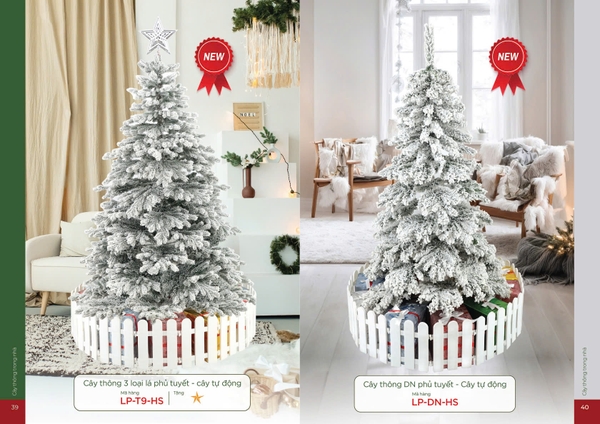 Cây Thông 3 Loại Lá Phủ Tuyết - Cây Tự Động