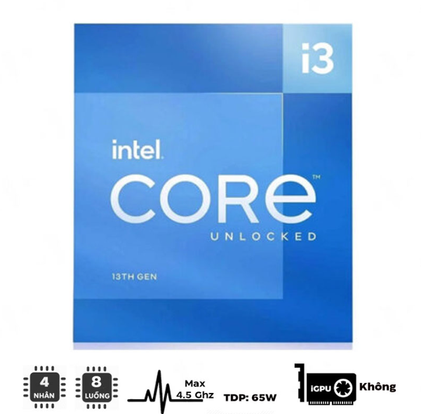 CPU Intel Core i3-13100F; 36T
