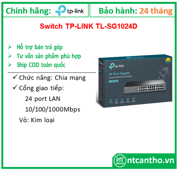 Switch TP-LINK_TL-SG1024D -- 24P/1GB; 24T