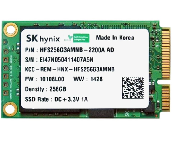 Ổ cứng mSATA SK hynix 256G (hàng tháo máy); 12T (ko VAT)