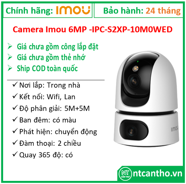 Camera Imou 10MP 2 ống kính IPC-S2XP-10M0WED- Trong nhà; 24T