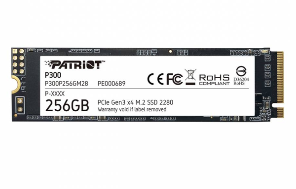 Ổ cứng PATRIOT SSD P300 NVMe M.2 PCIe gắn trong 256GB; 36T