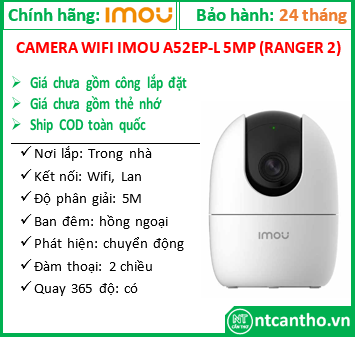 Camera IMOU 5.0Mp IPC- A52P; 24T