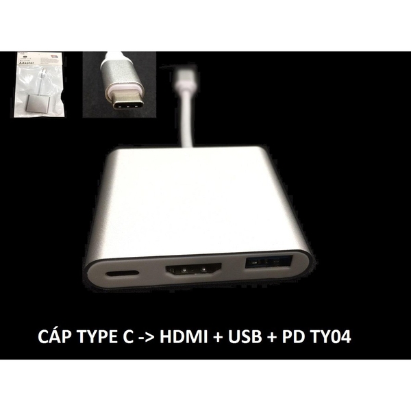Cable Type-C--->HDMI+USB+PD (TY04) (-)