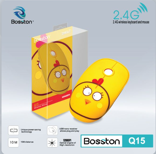 Chuột Không Dây Wireless Bosston Q15; 12T