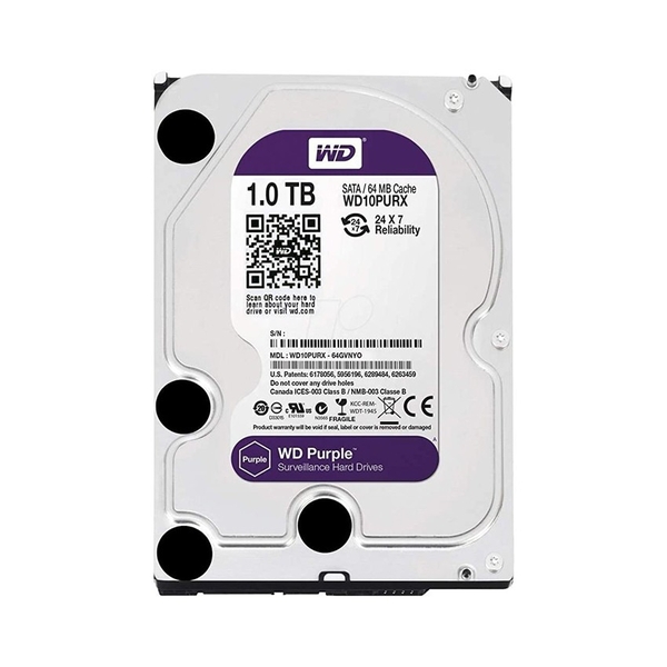 HDD 1TB Western Digital Purple (Tím); 24T