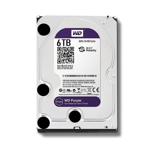 Ổ cứng 6TB Western Digital  Purple (Tím)- WD62PURX; 36T