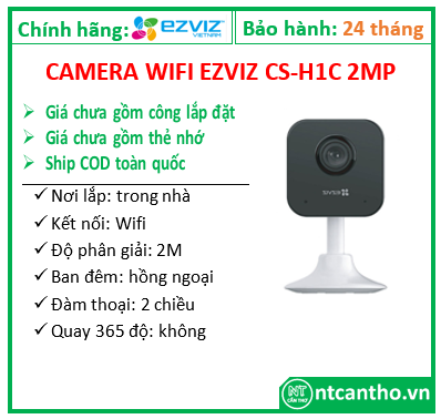 Camera IP Wifi 2MP EZVIZ H1C; 24T