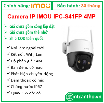 Camera IP IMOU IPC-S41FP 4MP; 24T