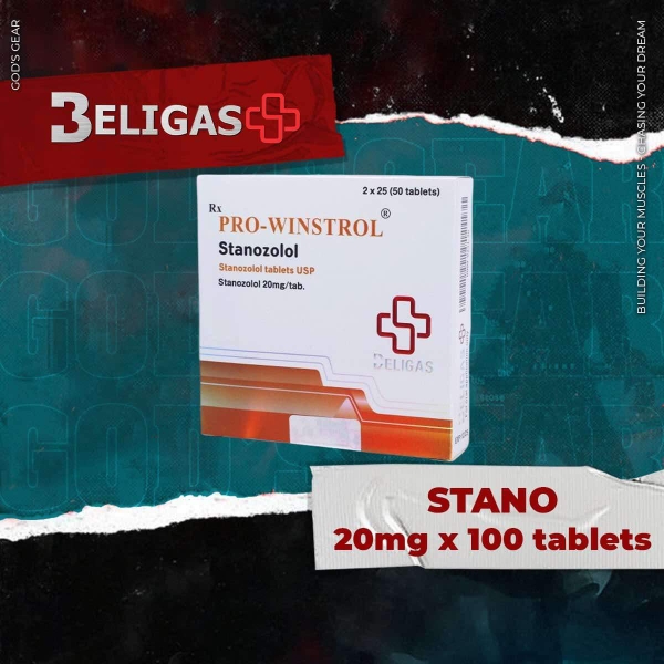 STANO - (STANOZOLOL) 20mg/tab, hộp 100tabs - BELIGAS