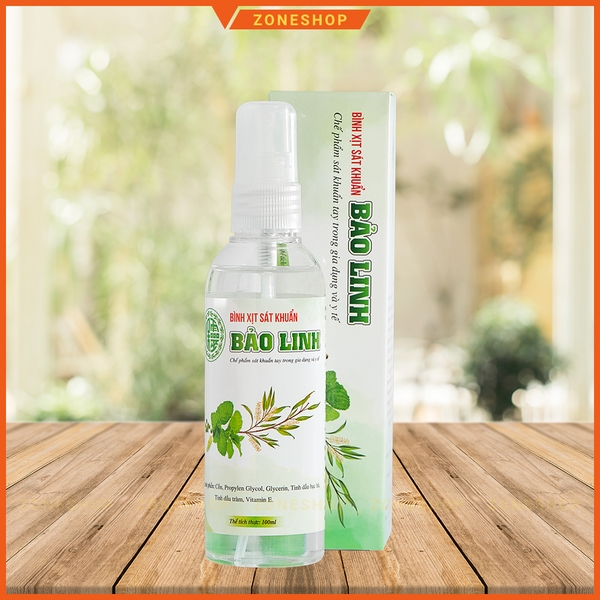 Bình Xịt Sát Khuẩn Tinh Dầu Bảo Linh 60ml - Hoàn toàn thiên nhiên, an toàn, tiện dụng [ZONESHOP]