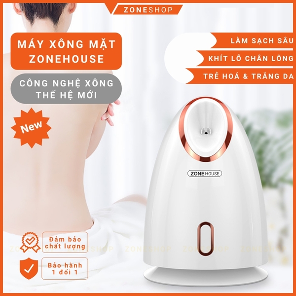 Máy xông hơi mặt ZONEHOUSE, thế hệ mới, phun sương Nano, xông hơi nóng massage mặt cao cấp chính hãng [ZONESHOP]