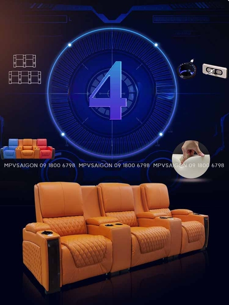 Ghế sofa đa chức năng dành cho rạp chiếu phim, phòng giải trí riêng tư 024