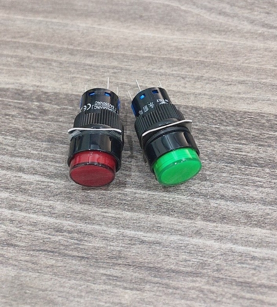 Công tắc 16mm tròn thân nhựa nhấn nhả
