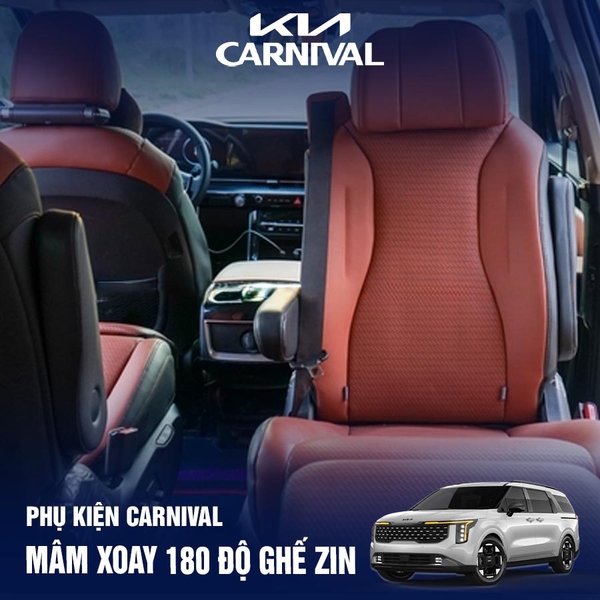 Lắp đặt mâm xoay 180 cho ghế zin xe KIA Carnival 2024 2025 - Lắp đặt ghế xoay 180 tại Sài Gòn