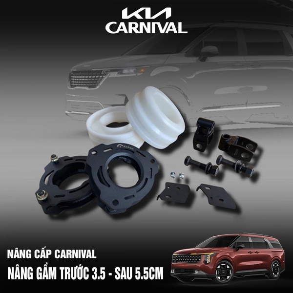 Nâng Gầm Kia Carnival 2024 - Nâng cao trước 3.5cm / sau 5.5cm ( Dịch vụ)