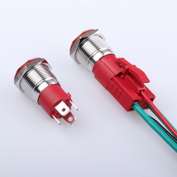 Công tắc 22mm LED tròn 4 chân