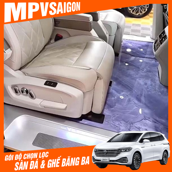 Nâng cấp Volkswagen Viloran hạng mục sàn đá và ghế băng ba ngả giường