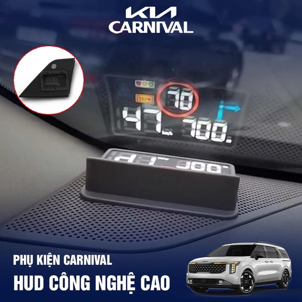 HUD- Hắt kiếng/kính Mayton hiển thị thông số tốc độ vòng tua xe Kia Carnival 2024 2025