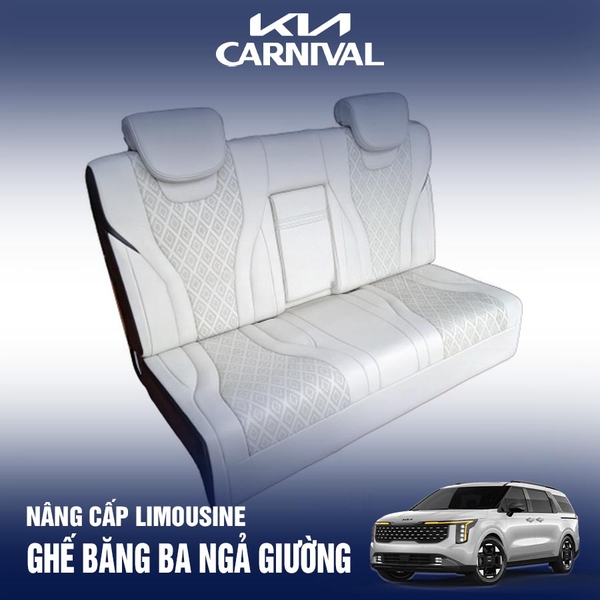 Ghế băng ba ngả thành giường phẳng - ghế sofa giường Kia Carnival 2024 2025/ Sedona
