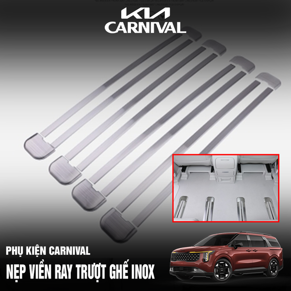 Nẹp inox che ray trượt ghế