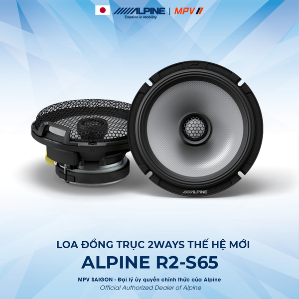 ALPINE R2-S65 LOA ĐỒNG TRỤC 2WAYS THẾ HỆ MỚI