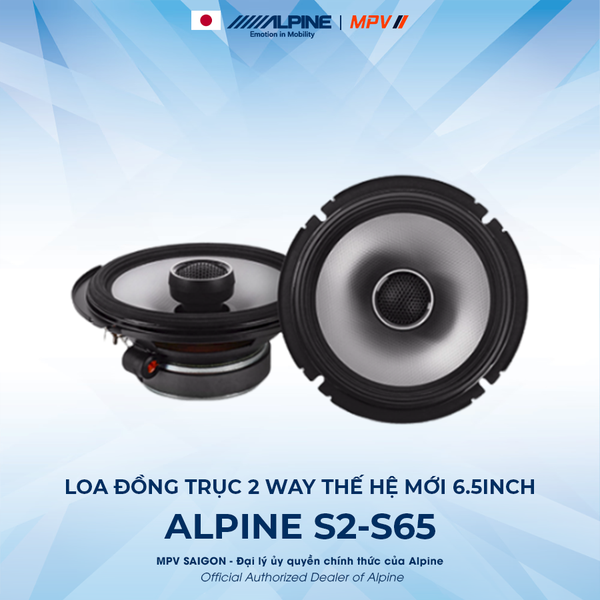 ALPINE  S2-S65 LOA ĐỒNG TRỤC 2 WAY THẾ HỆ MỚI 6.5INCH