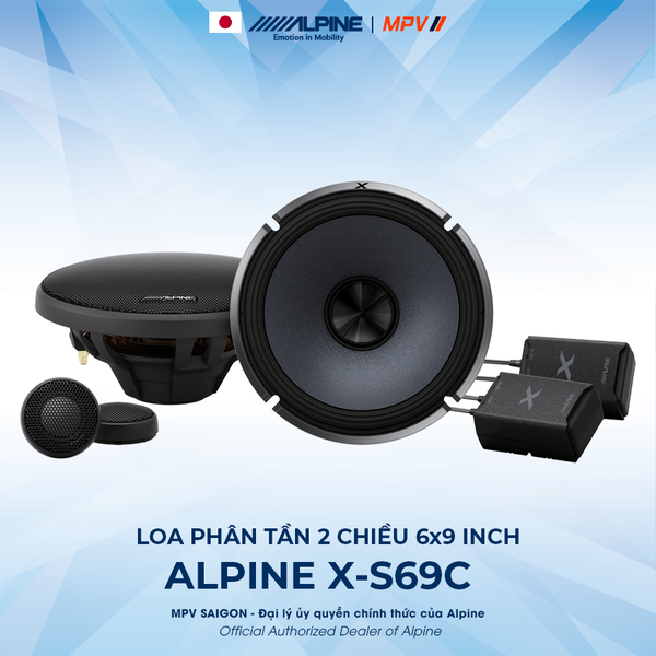 ALPINE X-S69C LOA PHÂN TẦN 2 CHIỀU 6x9 INCH