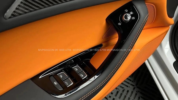 AUDI A6 bọc da đổi màu nội thất cam Hermes