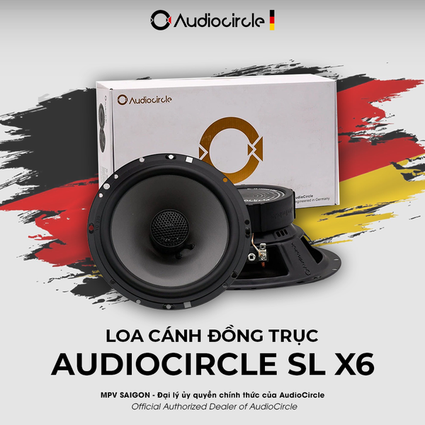 AUDIOCIRCLE SL X6 – LOA CÁNH ĐỒNG TRỤC DÀNH CHO Ô TÔ