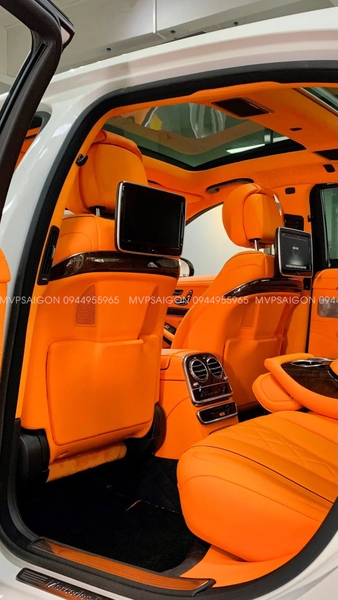 Benz S-class đổi màu nội thất cam Hermes