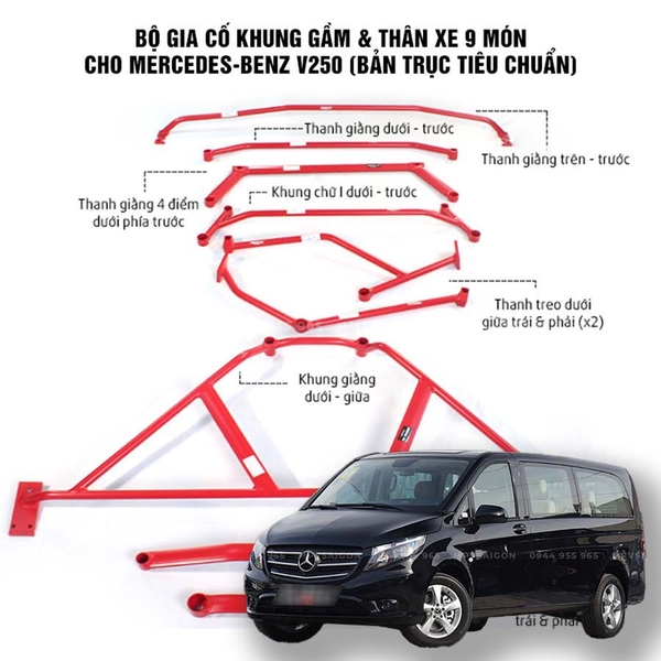 Bộ thanh giằng cân bằng xe Mercedes Benz V250