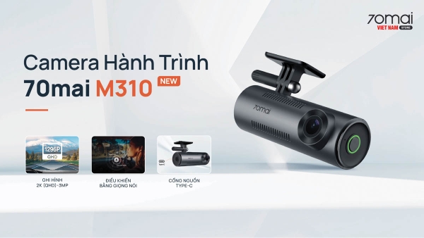 Camera hành trình ghi hình 2K 70Mai M310