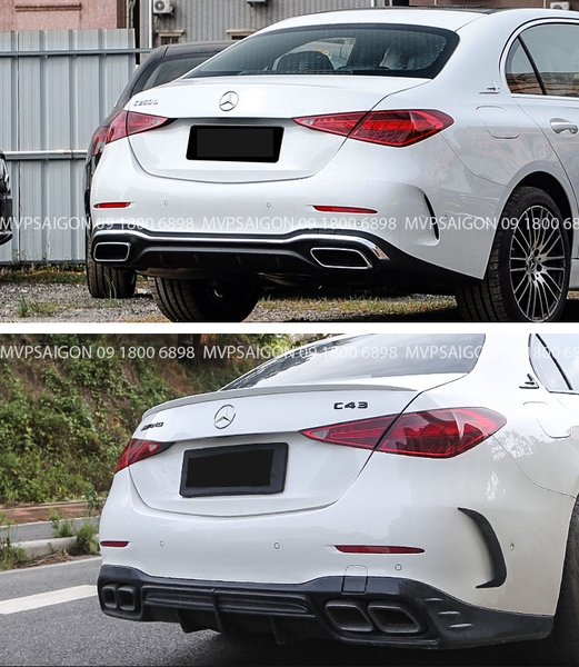 Cánh gió đuôi Benz C43 AMG nâng cấp cho C class C200 C260 C300 2022~2023