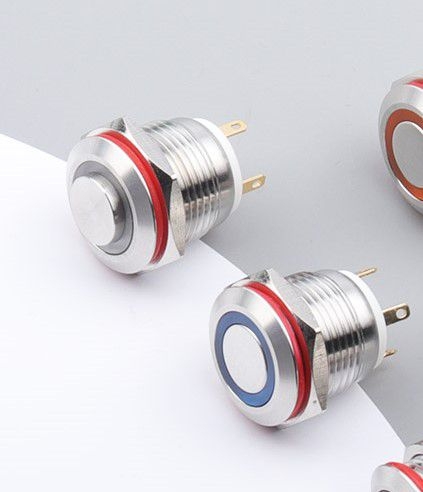 Công tắc 16mm LED tròn thân ngắn