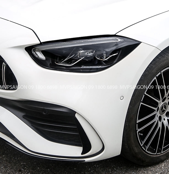 Dán decal màu khói chi tiết đèn Benz C class C200 GLC