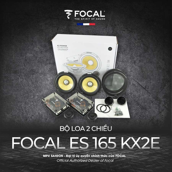 Focal ES 165 KX2E - Hệ thống loa 2 chiều, loa tweeter vòm ngược chữ M