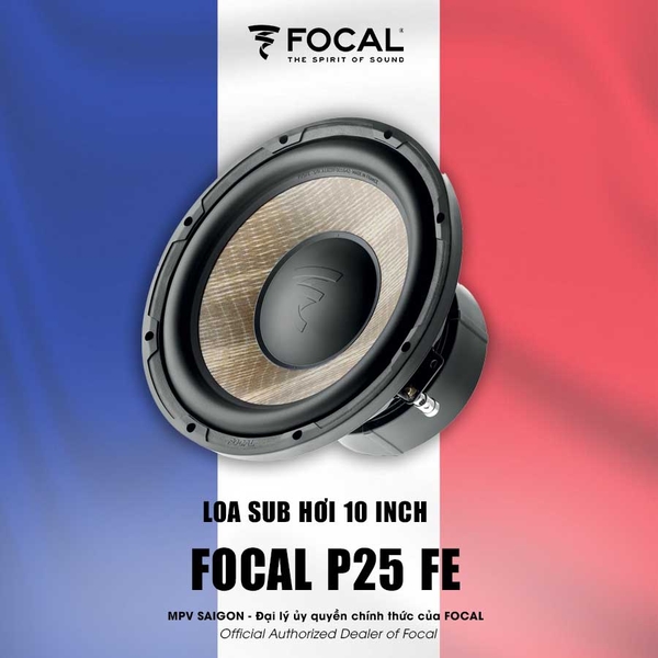 Focal P25 FE - Sub hơi 10 inch với màng Flax Evo độc quyền